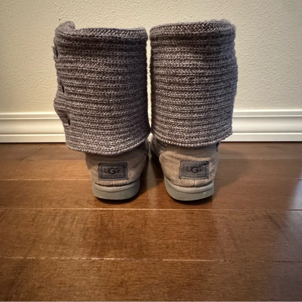 UGG Boots Gray Cardy Sweater Tall or Short Boots Size 7 - Picture 5 of 16